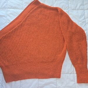 ZARA KNIT Women's Orange Blouse Size S Handmade Crochet